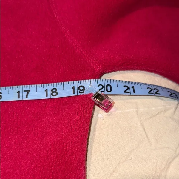 Women's Classic Red Fleece Utility Jacket Size M - Image 6