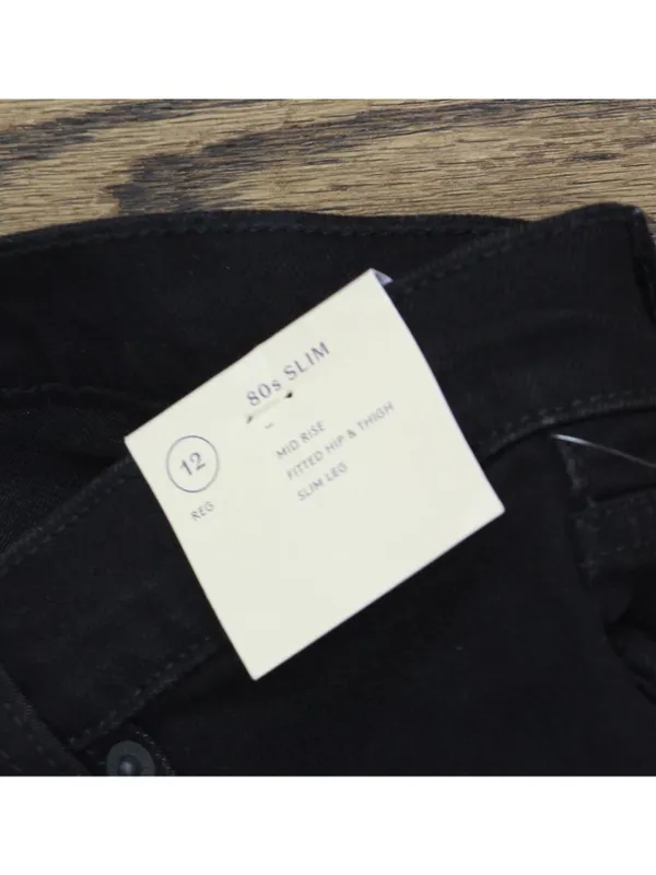 Universal Thread Mid-Rise 80's Slim Fit Jeans 93045561 Black 12 - Image 7