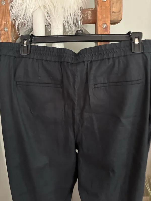 Loft size XL black tie waist casual pants - Image 6
