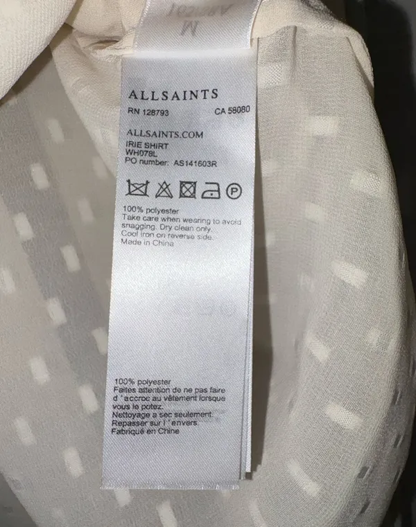 Allsaints cold shoulder chiffon shirt - Image 8
