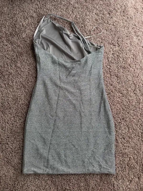 Princess Polly Gray Sparkly Mini Dress - Image 3