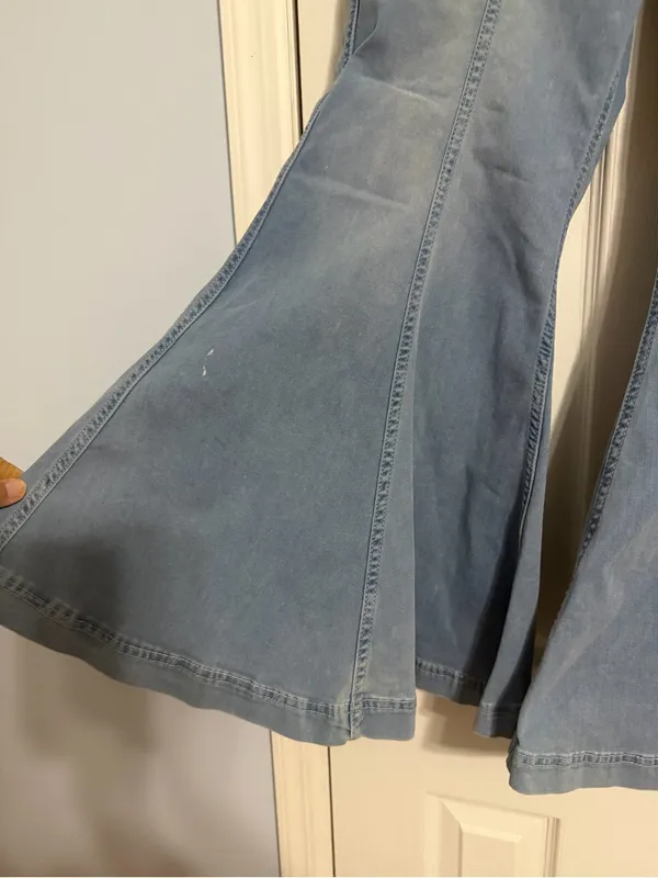 We The Free boho cropped flare jeans size 30 free people retro - Image 5