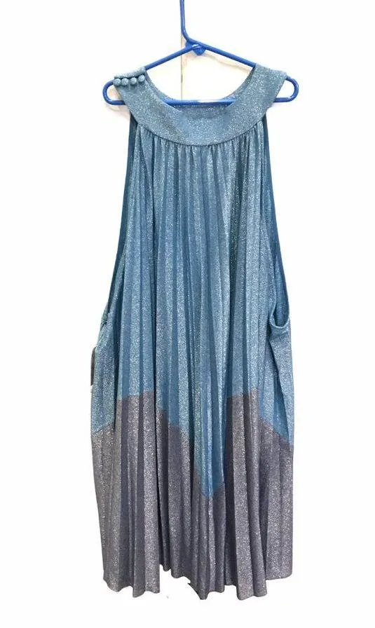 Free People Pleated Love Mini Dress blue purple sp - Image 15
