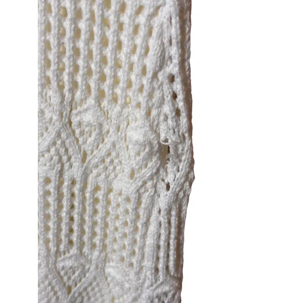 Olive +‎ Oak Womens Maxi Dress S White Crochet Pointelle Knit Boho Coastal READ - Image 3