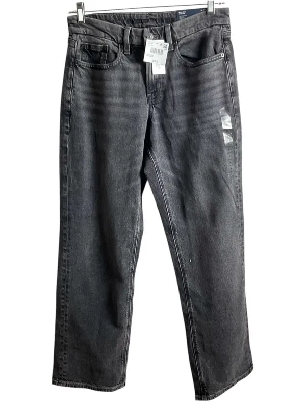 American Eagle Outfitters Straight High-Rise Jeans in Charcoal Black - Image 2