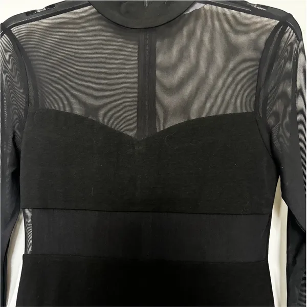 Petal & Pup Farrow Long Sleeve Midi Dress in black size S - Image 4