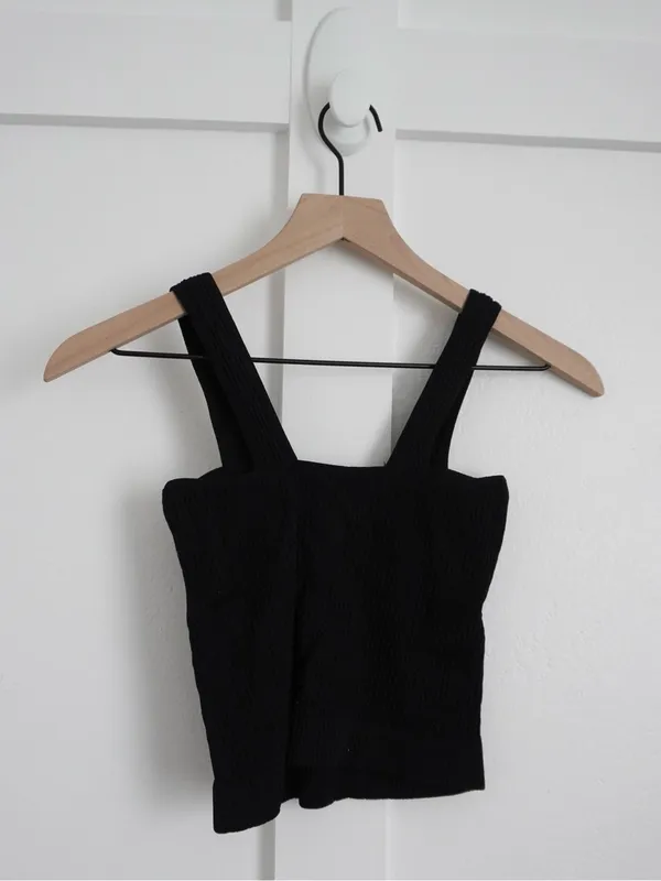 Free People Movement Black Twist Front Ribbed Tank Top - Image 2