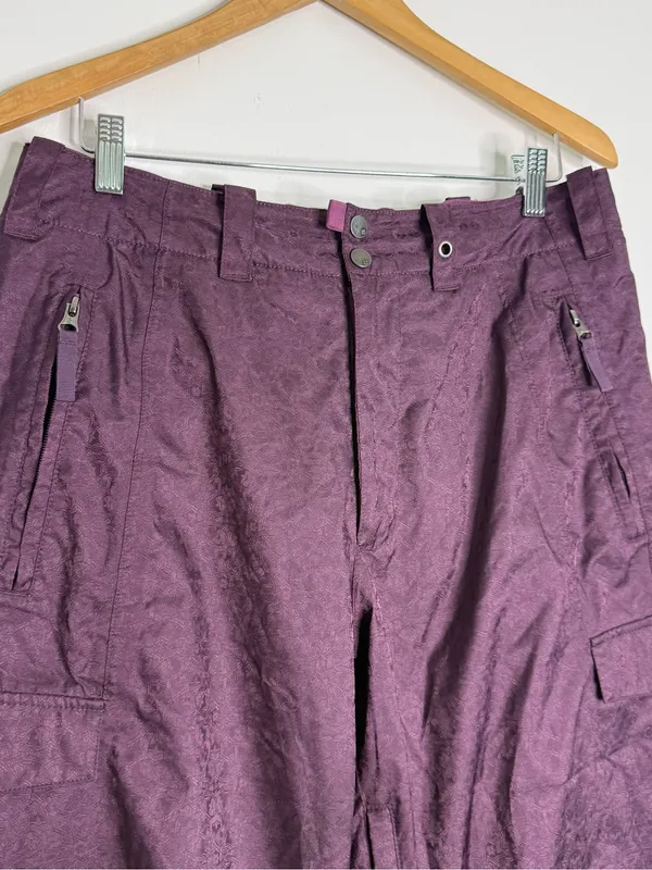 Burton Purple Snow Pants Women’s Large Cargo Ski Snowboard Insulated Pants - Image 3