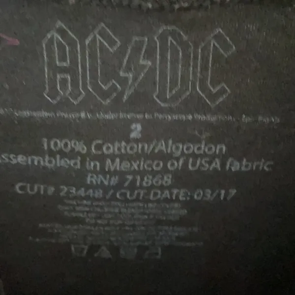 AC/DC Back in Black Band Tee 2X - Image 3
