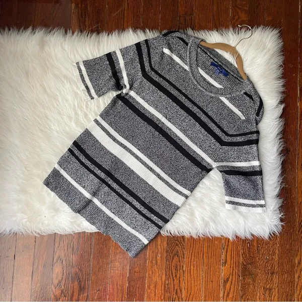 Apt. 9 Black & White Striped Sweater - Image 5