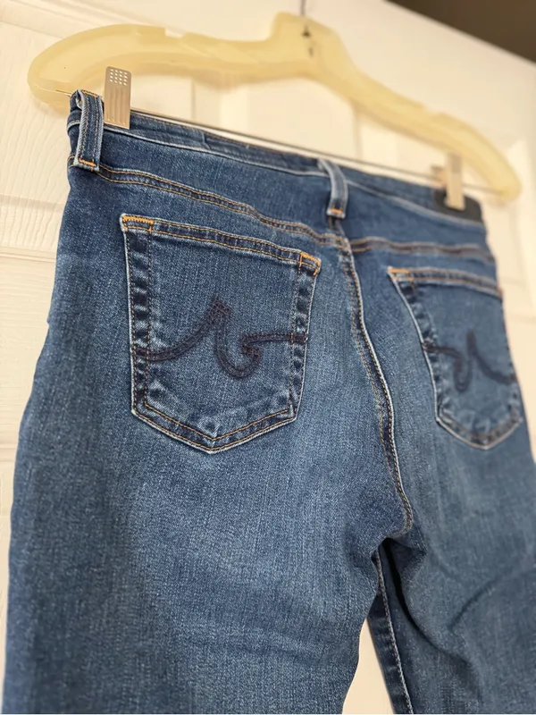 Ag Adriano Goldschmied Indigo Super Skinny Ankle Jeans - Image 4