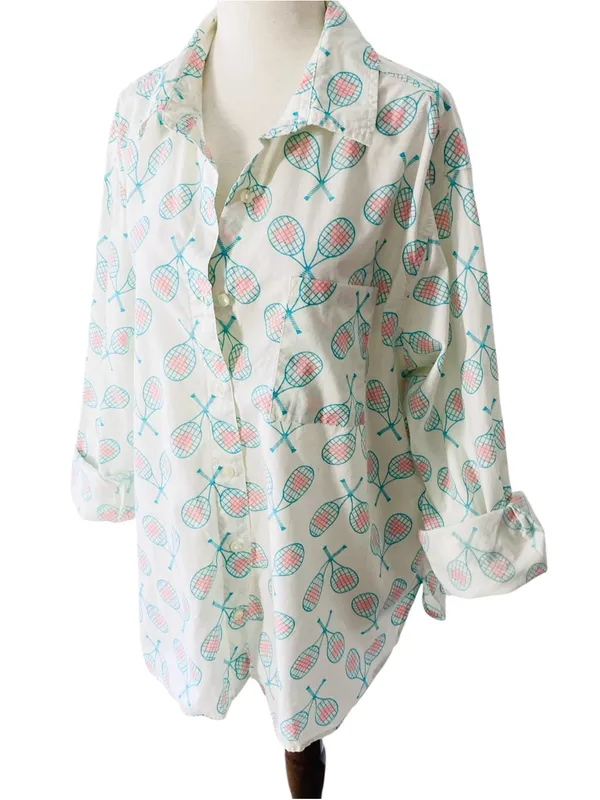 AERIE Tennis Racket Pajama Shirt - Image 2
