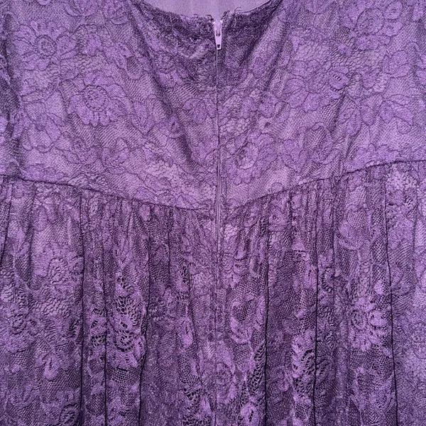 TORRID - DEEP PURPLE HIGH NECK SHORT SLEEVE LACE woman DRESS plus SIZE 16 - Image 7
