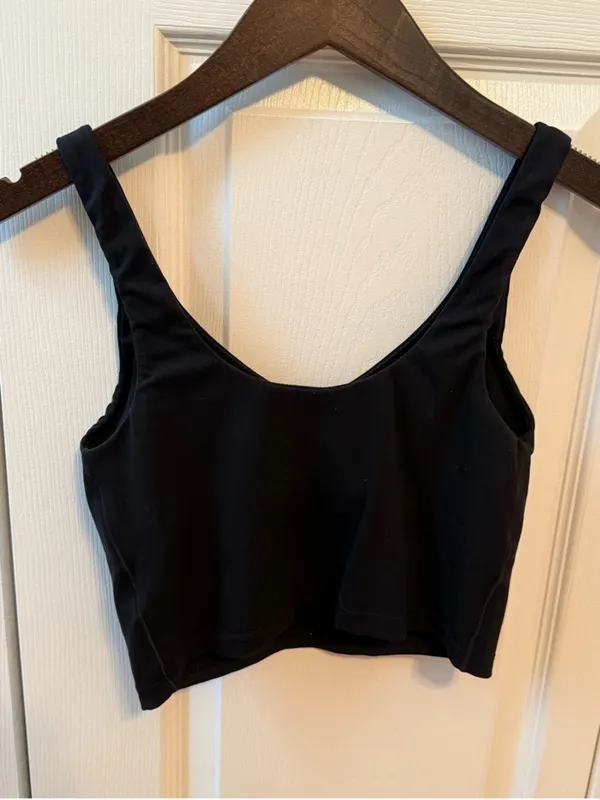 SET Aerie Offline Real Me Low Key Tank and Crossover Flare Pants in Black - Image 3