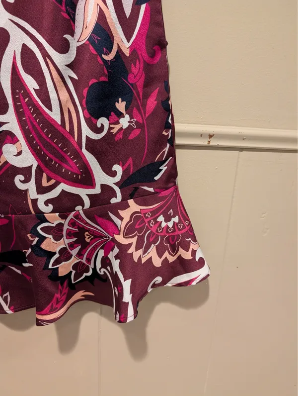 Banana Republic Faux Wrap Purple Pink Skirt - Image 16