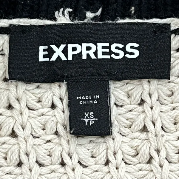 Express Multicolor Striped Open Front Oversized Cardigan Size XS - Image 4