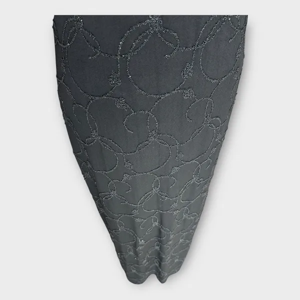 Vintage 90s City Triangles Sleeveless Beaded Maxi Dress Goth Punk Witchy Medium - Image 8