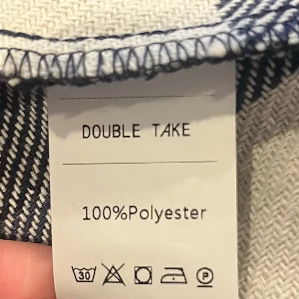 🌺DOUBLE TAKE BLUE AND WHITE PLAID DOUBLE BUTTON JACKET SIZE XL🌺 - Image 7