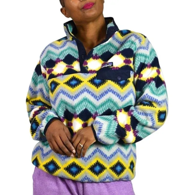 Patagonia Pullover Synchilla Snap T Blue Timber Twist Fleece Pullover Size Small - Image 15