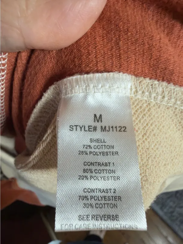 Oli & Hali WASHED COLORBLOCK ZIP FRONT BOMBER TERRY JACKET NWOT - Image 14