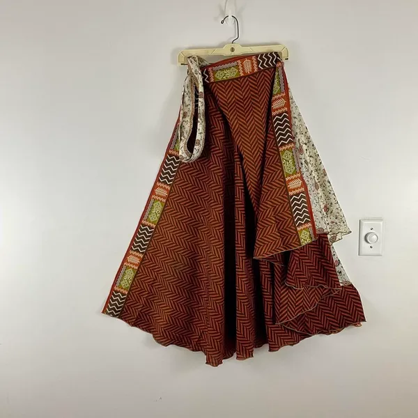 Reversible Maxi Wrap Skirt BINW202 Multiple - Image 2