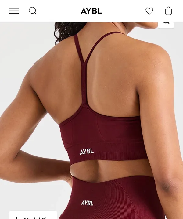 AYBL Seamless Empower Sports Bra Red Wine - Image 2