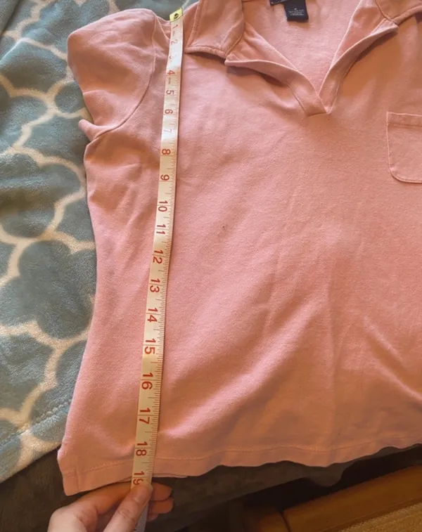 Ann Taylor Rugby PoloLight Pink Crop Top - Image 4