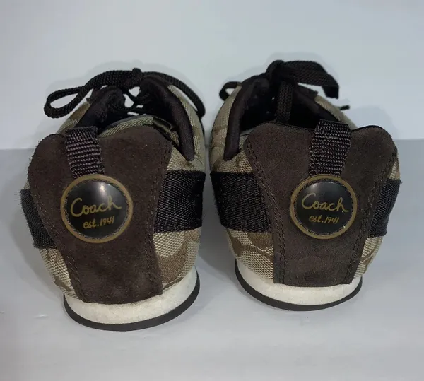 COACH Hadley Womens Logo Sneakers Brown Size 7 M - Image 5