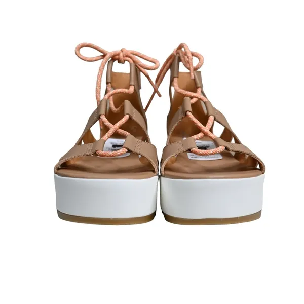 SOREL Womens 9 Cameron Platform Gladiator Sandal in Honest Beige/Gum NEW - Image 3