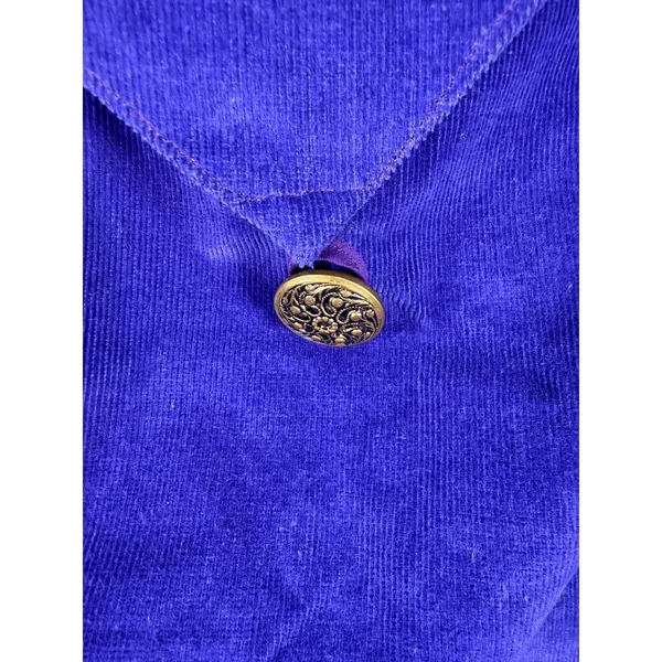 Handmade Purple Corduroy Backpack Boho Artisan Rucksack 16x13 - Image 2