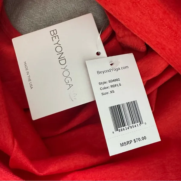 Beyond Yoga Step Up Racerback Tank Red Orange Size XS NWT - Image 6