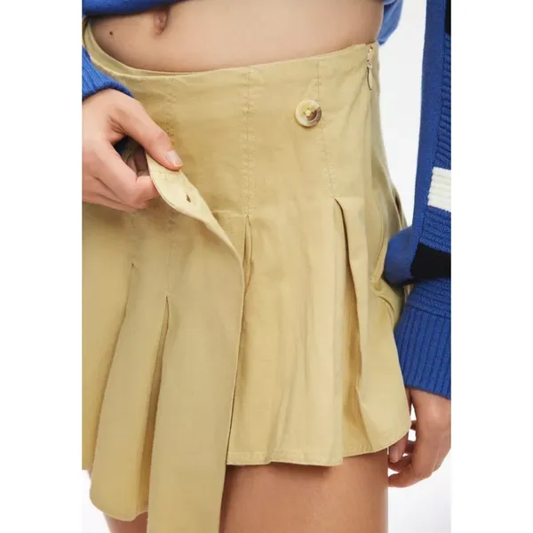 NWT BDG Urban Outfitters Womens‎ Caralyn Wrap Front Pleated Mini Skort Size M - Image 2