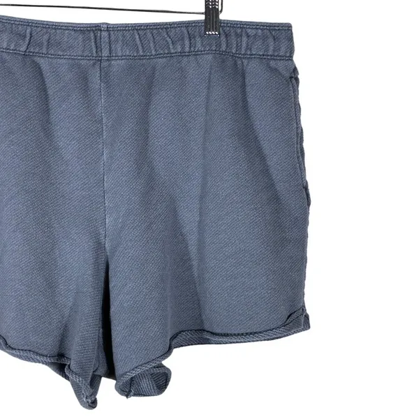 Aerie Textured Lounge Shorts Solid Grey Casual Athleisure Relaxed Fit Size XL - Image 3