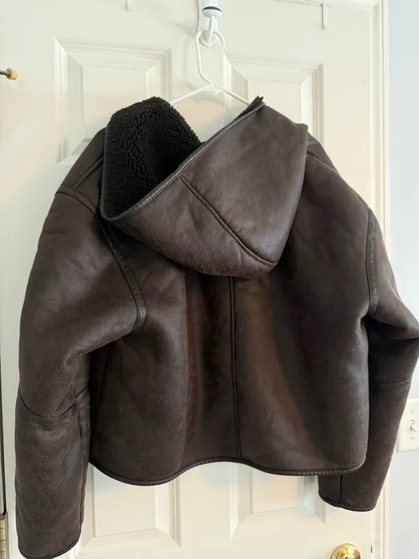 Primark Faux Leather Jacket Fur - Image 4