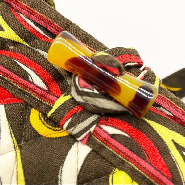 Vera Bradley Puccini Retired Pattern Small Tote Toggle Close Brown Abstract‎ - Image 6