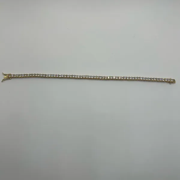 Kay Jewelers Moissanite Tennis Bracelet Gold 3mm 8 Inch Brand New VVS1 Crazy Shine No Pass - Image 3