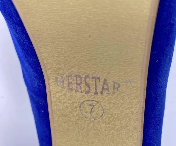 HerStar Boston Red Sox Suede High Heels Color Blue/Red/White SZ 7 - Image 8