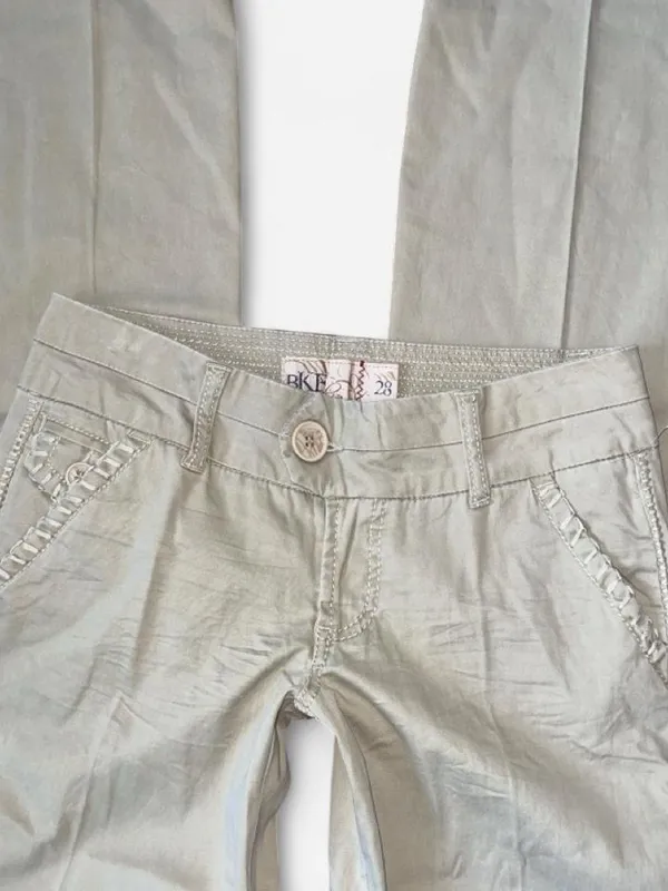 BKE Straight Leg Jeans in Light Beige - Image 2
