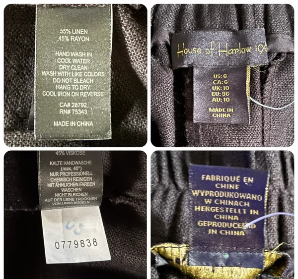 House of Harlow black linen cargo pants - Image 9