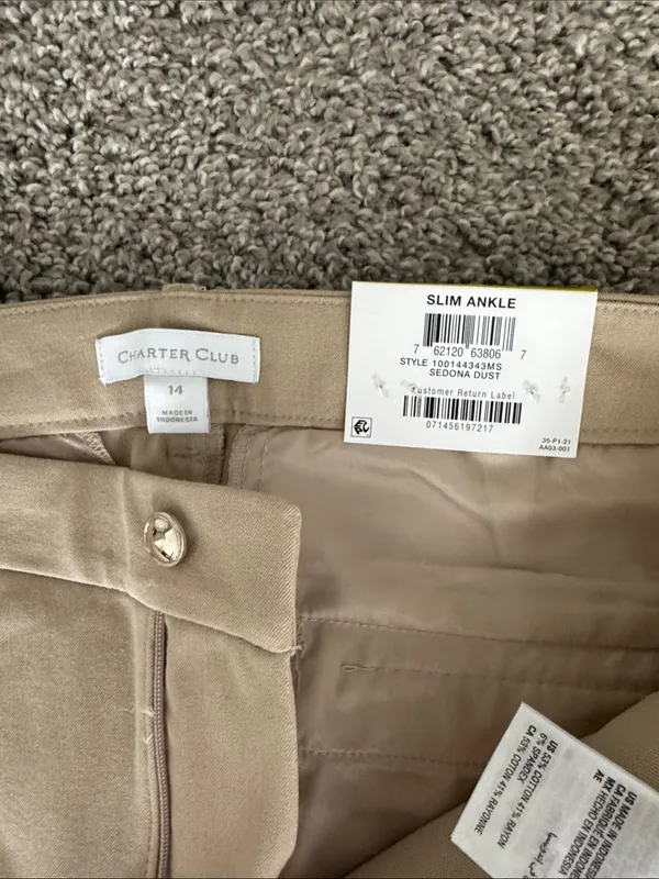 Charter Club Khaki Straight-Leg Women's Jeans - Image 2