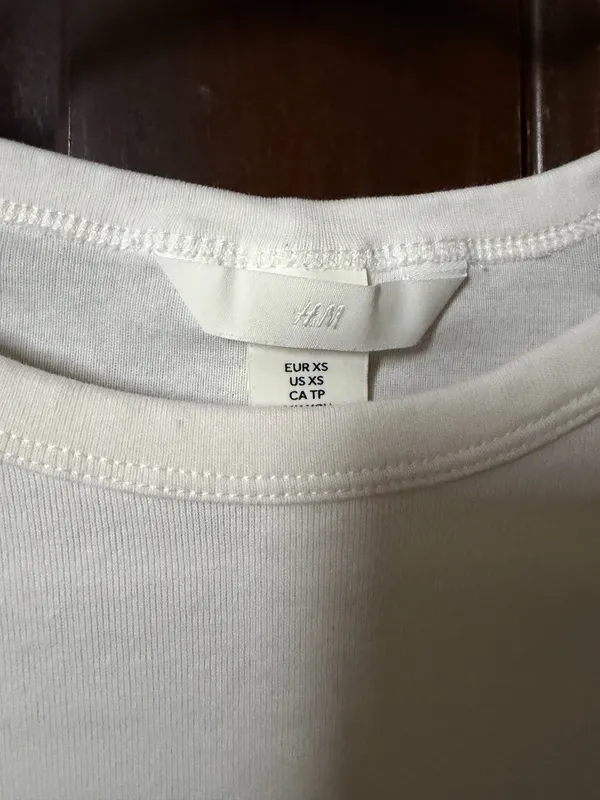 H&M Long Sleeve Top White - Image 3