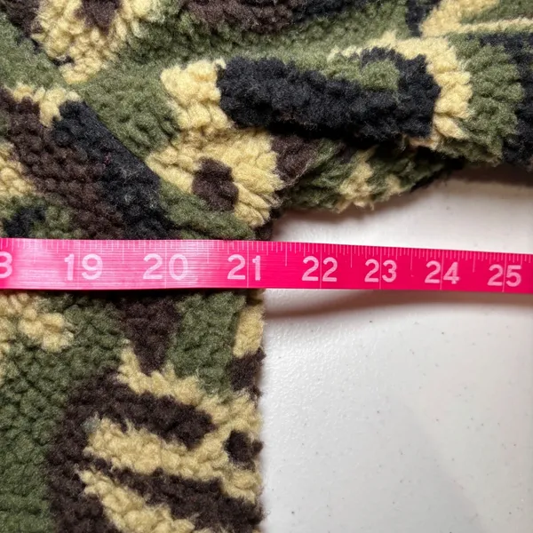 Sanctuary Green Camoflauge Zip Up Fleece Jacket Lined‎ Medium - Image 8