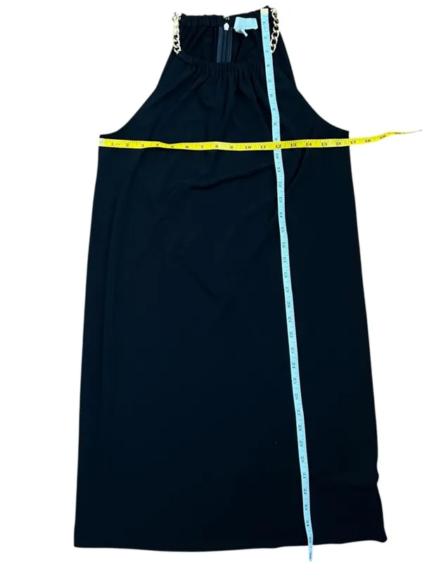 MICHAEL Michael Kors Chain Halter Dress Black Cocktail Evening Sleeveless S - Image 5
