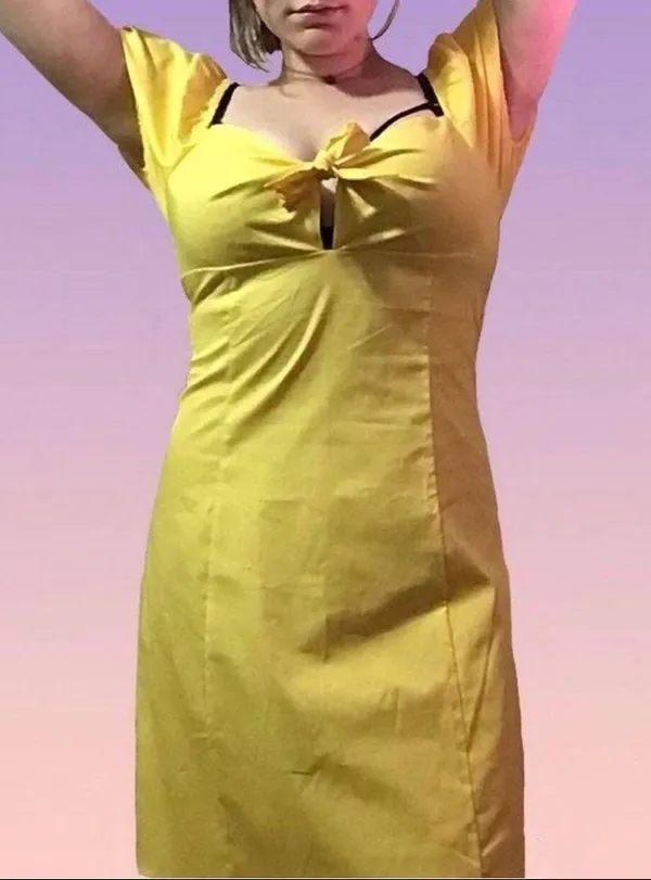 JustFab Front Tie Mini Dress WMNS Sz S NWT. - Image 3