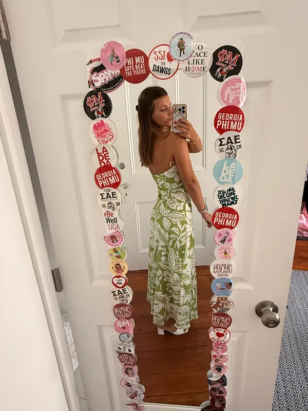 Paper Heart Dress Maxi Floral Satin - Image 4