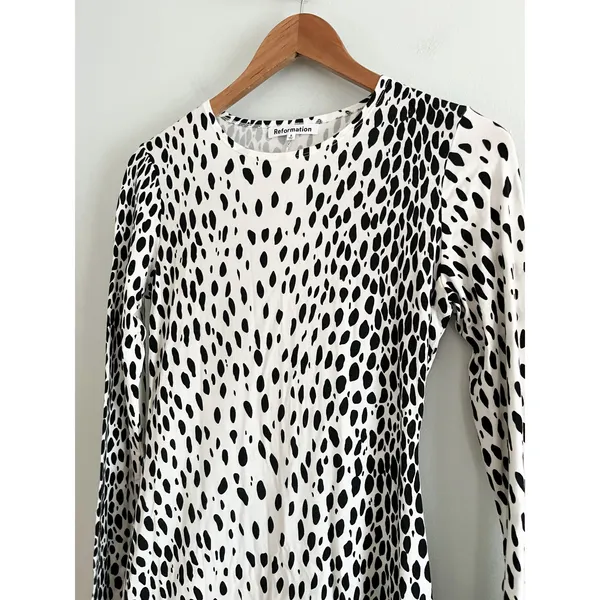 Reformation‎ | Kenmare Long Sleeve Knit Minidress In Cheetah | Sz S - Image 7