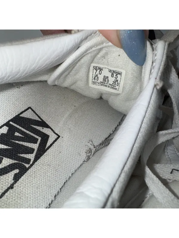 Vans CDG White Low Women's 8.5 Men's 7 Sneakers Shoes Commes De Garçon - Image 5