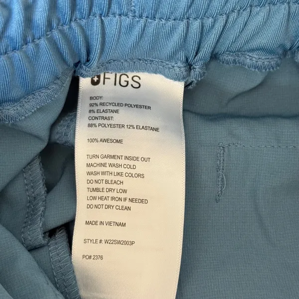 Figs Technical Collection Women XS/P Blue Scrub Jogger Pants Uniform Healthcare - Image 5