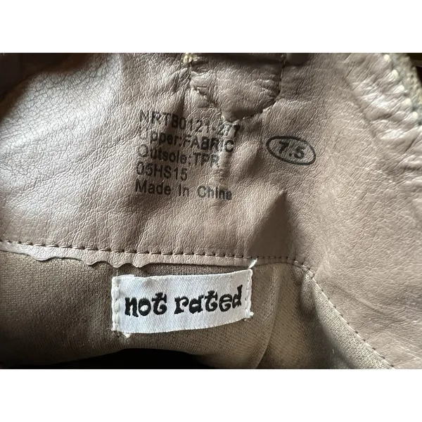 Not‎ Rated Boots Womens 7.5 Pull On 1/2 Zip Riding Boot Brown Faux Leather - Image 5