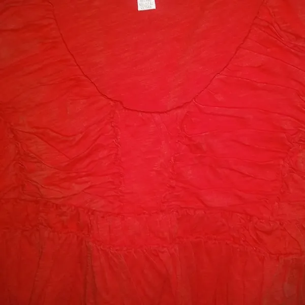 Rio Rao Anthropologie L Red Gathered Top - Image 5